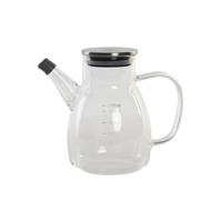 Flesje DKD Home Decor 17 x 10 x 15,5 cm Zilverkleurig Roestvrij staal 550 ml Borosilicaatglas