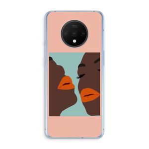 Orange lips: OnePlus 7T Transparant Hoesje