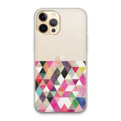 Gekleurde driehoekjes: iPhone 13 Pro Max Transparant Hoesje
