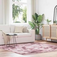 Hoogpolig vloerkleed NAVARRA 200x200 cm polyester stoffig roze