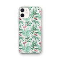 Flamingo bladeren: iPhone 12 Transparant Hoesje