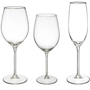 Set van 18x wijnglazen en champagneglazen Lina 210/410/540 ml van glas