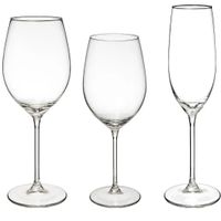 Set van 18x wijnglazen en champagneglazen Lina 210/410/540 ml van glas - thumbnail