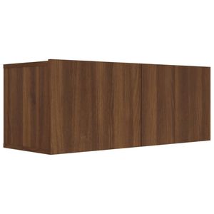 vidaXL Tv-meubel 80x30x30 cm bewerkt hout bruineikenkleurig