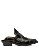 GANNI mules d'inspiration western à broderies - Noir
