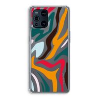Colored Zebra: Oppo Find X3 Pro Transparant Hoesje