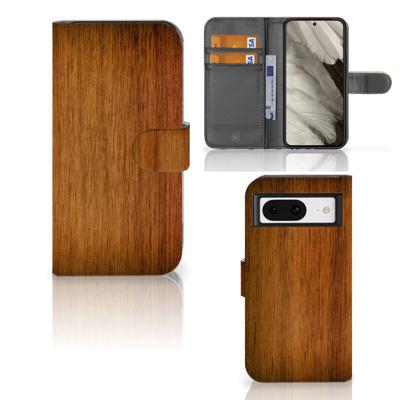Google Pixel 8 | Book Style Case | Donker Hout