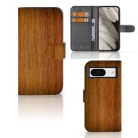 Google Pixel 8 | Book Style Case | Donker Hout Google Pixel 8 | Book Style Case | Donker Hout