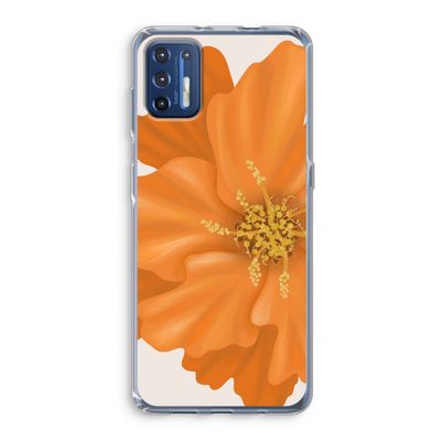 Orange Ellila flower: Motorola Moto G9 Plus Transparant Hoesje