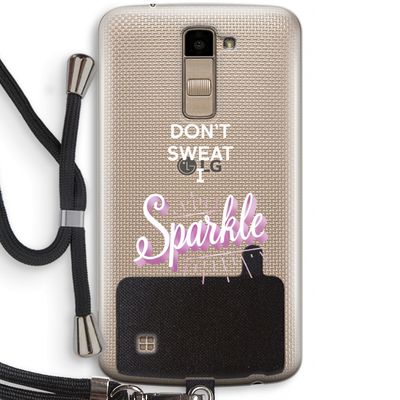 Sparkle quote: LG K10 (2016) Transparant Hoesje met koord