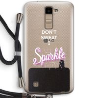 Sparkle quote: LG K10 (2016) Transparant Hoesje met koord