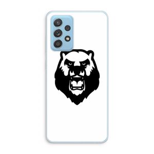 Angry Bear (white): Samsung Galaxy A73 Transparant Hoesje