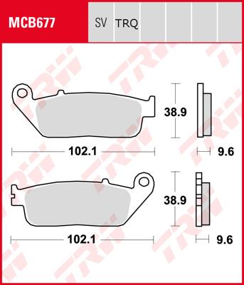 TRW Remblokken, en remschoenen voor de moto, MCB677TRQ Sinter track