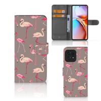 Motorola Edge 40 Pro | Telefoonhoesje | Met pasjeshouder | Flamingo