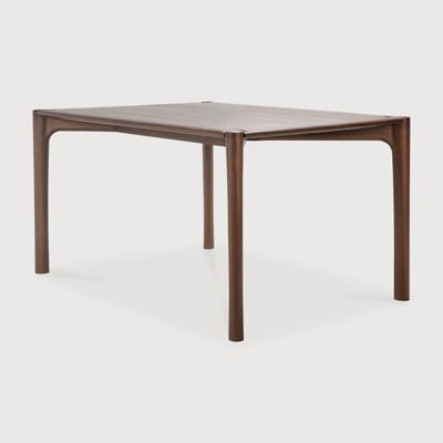 Ethnicraft Eettafel 'PI' Gevernist Teakhout, 160 x 80cm, kleur Bruin