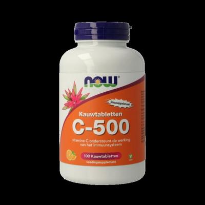 NOW C-500 kauwtabletten sinaasappelsmaak 100 Kauwtabletten NOW C-500 kauwtabletten sinaasappelsmaak 100 Kauwtabletten