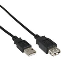 Kabel inline verleng usb-a 2.0 m/v 1.8 m zwart | 180 stuks