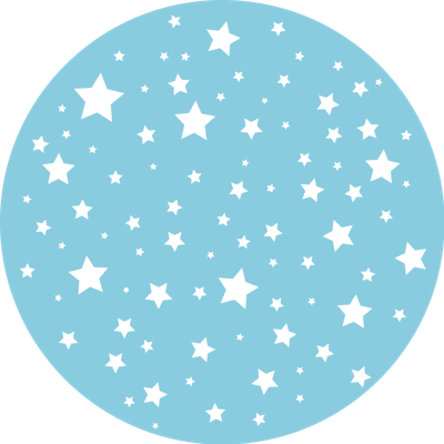 Blauwe sterren rond vinyl tapijt