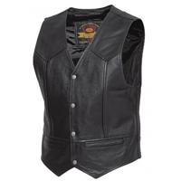 HELD Dillon, Leren gilet, Zwart
