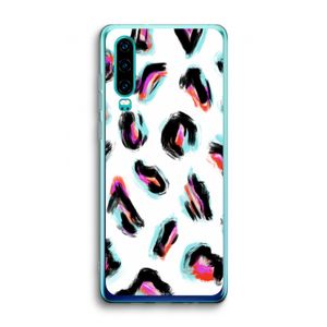 Cheetah color: Huawei P30 Transparant Hoesje