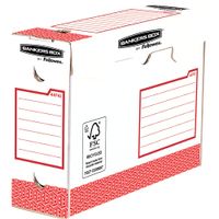 Bankers Box basic archiefdoos heavy duty, ft 9,5 x 24,5 x 33 cm, rood, pak van 20 stuks - thumbnail