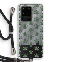 Weed: Samsung Galaxy S20 Ultra Transparant Hoesje met koord