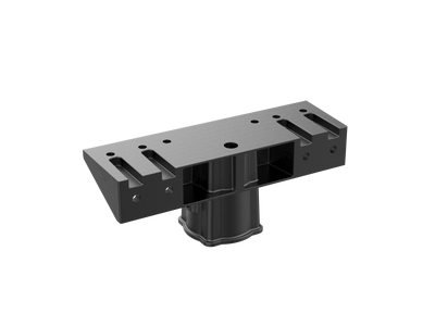 Paaltop beugel voor een ronde paal 60mm zwart