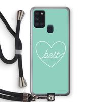 Best heart pastel: Samsung Galaxy A21s Transparant Hoesje met koord