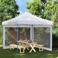 VidaXL Tentwanden 2 st gaas wit en zwart VidaXL Tentwanden 2 st gaas wit en zwart