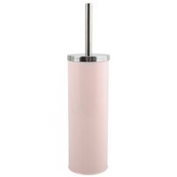 MSV Toiletborstel in houder/wc-borstel - metaal - lichtroze - 38 cm   -