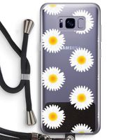 Margrietjes: Samsung Galaxy S8 Plus Transparant Hoesje met koord