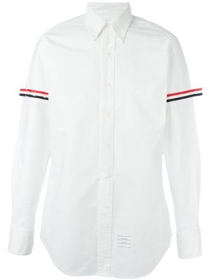 Thom Browne chemise à rubans en gros-grain - Blanc