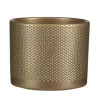 Era pot round gold relief H14,5 x D17,5 cm stenen binnenpot Mica Decorations - Mica decorations