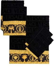 Versace lot de cinq serviettes I Love Baroque - Noir