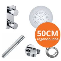 Mueller UFO complete inbouw regendouche 50cm met thermostaatkraan rond - thumbnail