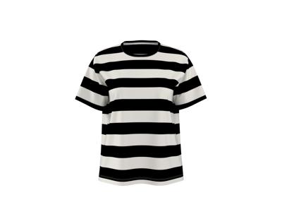 esmara Dames T-shirt (Zwart/gestreept, M (40/42))