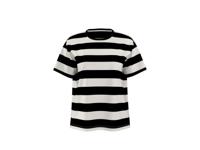 esmara Dames T-shirt (Zwart/gestreept, M (40/42))