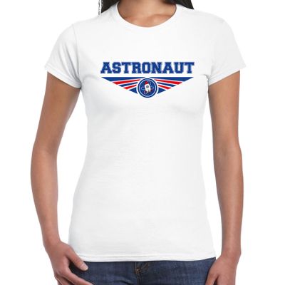 Astronaut t-shirt wit dames - Beroepen shirt