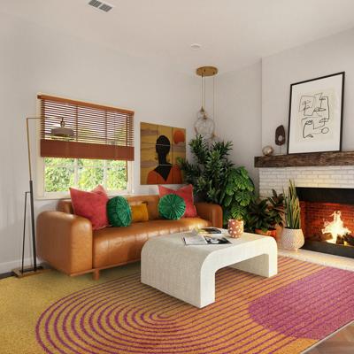 Easy Living - Vloerkleed Muse Orange Retro Rug MU13 -
