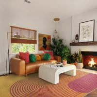 Easy Living - Vloerkleed Muse Orange Retro Rug MU13 -