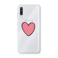 Hartje: Samsung Galaxy A70 Transparant Hoesje