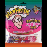 Warheads Super Sour Bubble Gum Pops 7 x 15 g bij Jumbo