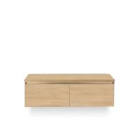 Frozen Badmeubelset 140 cm - Greeplijst in kleur - Incl. Bovenblad Casella Oak