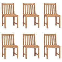 Tuinstoelen 6 st massief teakhout