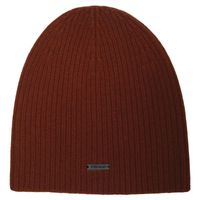 Stone Valley Gebreide Beanie zonder Omslagrand in Caramel