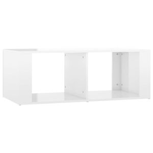 The Living Store Salontafel Modern - Hout - 100 x 50 x 36 cm - Hoogglans wit