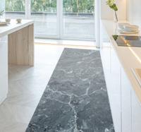 Grijs marmeren vinyl vloerkleed keuken