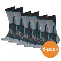 HEAD Hiking Crew sokken 6-pack Unisex Grey/blue-43/46