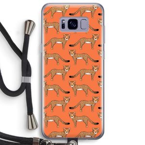 Cheetah: Samsung Galaxy S8 Plus Transparant Hoesje met koord
