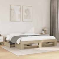 Bedframe zonder matras hout sonoma eikenkleurig 180x200 cm